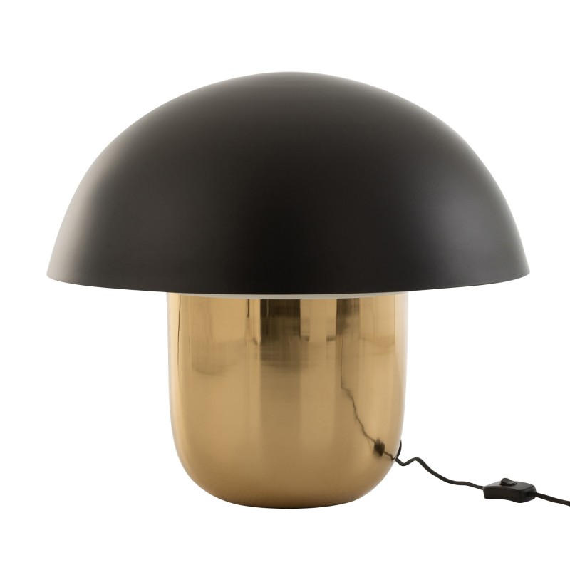 Lámpara seta hierro negro/oro Alt. 47 cm