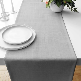 Chemin de Table Muaré Liso Gris 45 x 140 cm