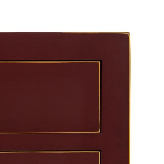 Table de Nuit ORIENT Couleur brique Bois d'épicéa Bois MDF 45 x 30 x 66 cm