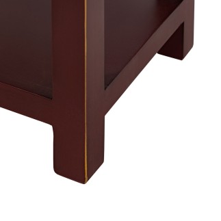 Table de Nuit ORIENT Couleur brique Bois d'épicéa Bois MDF 45 x 30 x 66 cm