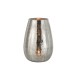 Photophore rond en verre craquelé argenté 26cm Photophore rond en verre craquelé argenté 26cm