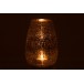 Photophore rond en verre craquelé argenté 26cm Photophore rond en verre craquelé argenté 26cm