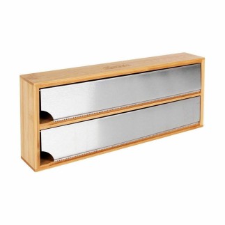 Portarrollos de Cocina Quttin Bambú Aluminio 33,5 x 13 x 5,5 cm (12 Unidades)