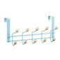 Porte-manteaux pour portes Bleu Bois Métal 35 x 17 x 15 cm (6 Unités)