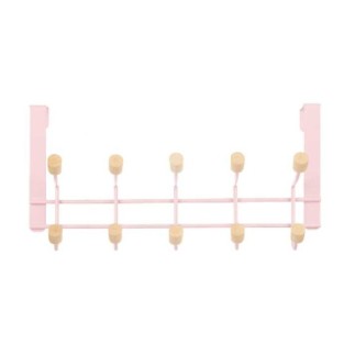 Porte-manteaux pour portes Rose Bois Métal 35 x 17 x 15 cm (6 Unités)