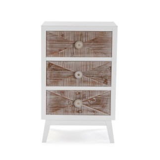 Table de Nuit Versa Sira Pin Bois MDF 30 x 73 x 45 cm