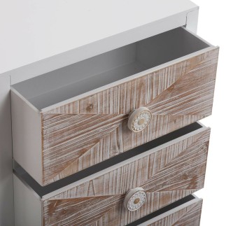 Table de Nuit Versa Sira Pin Bois MDF 30 x 73 x 45 cm