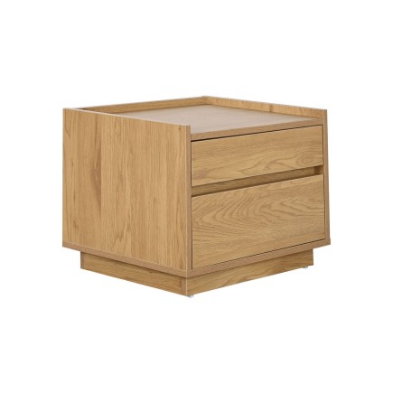 Mesita de Noche Home ESPRIT Roble Madera MDF 50 x 40 x 40 cm