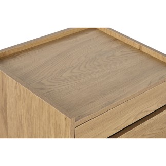 Mesita de Noche Home ESPRIT Roble Madera MDF 50 x 40 x 40 cm
