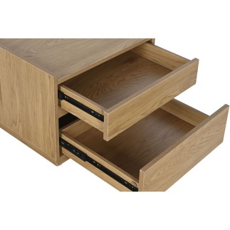Mesita de Noche Home ESPRIT Roble Madera MDF 50 x 40 x 40 cm