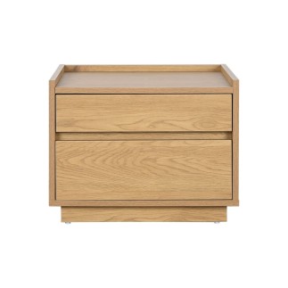 Mesita de Noche Home ESPRIT Roble Madera MDF 50 x 40 x 40 cm