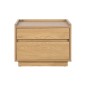 Mesita de Noche Home ESPRIT Roble Madera MDF 50 x 40 x 40 cm