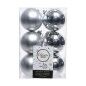 Palle di Natale Decoris 12 Unità Argento Argento Plastica Ø 6 cm