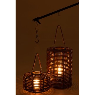 Farol colgante de ratán 50*34 cm