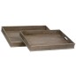 Lote de 2 bandejas de madera de 71 x 51 x 8 cm