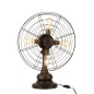 Lámpara en forma de ventilador de metal marrón de 43x29x56 cm