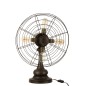 Lámpara en forma de ventilador de metal marrón de 43x29x56 cm