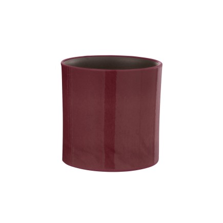 Vaso di fiori in ceramica fucsia 14,5x14,5x14,5 cm