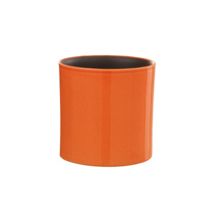 Vaso di fiori in ceramica arancione 14,5x14,5x14,5 cm