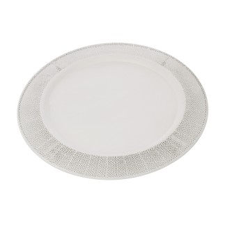Plataforma con patas de metal blanco de 70x70x7 cm