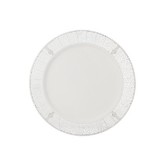 Plataforma con patas de metal blanco de 70x70x7 cm