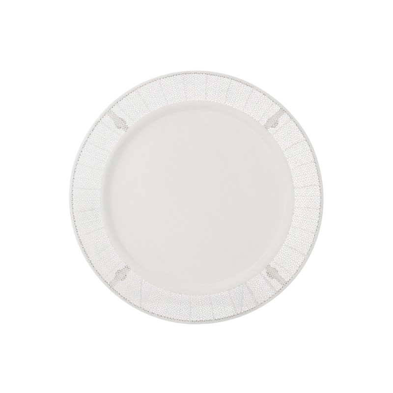 Plataforma con patas de metal blanco de 70x70x7 cm Plataforma con patas de metal blanco de 70x70x7 cm