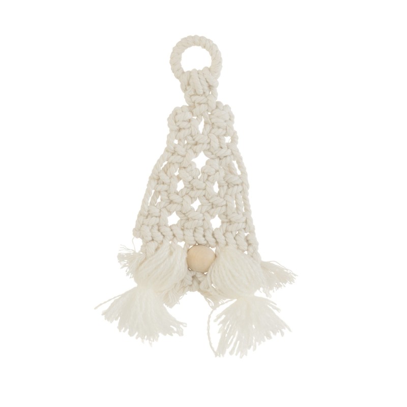Suspension gnome en coton blanc 7x2x19 cm Suspension gnome en coton blanc 7x2x19 cm