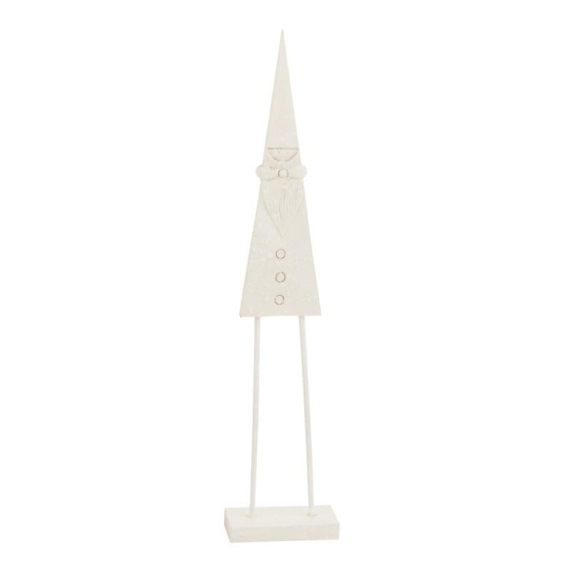 Papá Noel de pie en madera blanca de 21x9x92 cm Papá Noel de pie en madera blanca de 21x9x92 cm