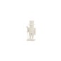 Casse noisette enneigé en bois blanc 13x13x29 cm Casse noisette enneigé en bois blanc 13x13x29 cm