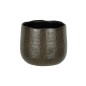 Vaso di fiori in ceramica grigio scuro 22x22x18cm Vaso di fiori in ceramica grigio scuro 22x22x18cm