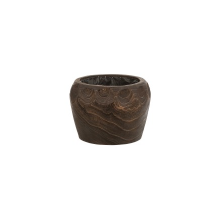 Vaso di fiori in legno di paulownia marrone 29x29x20 cm
