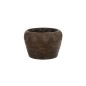 Vaso di fiori in legno di paulownia marrone 35x35x23 cm
