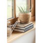 Cache-pot en bois beige 15.5x15.5x12 cm Cache-pot en bois beige 15.5x15.5x12 cm