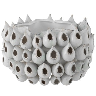 Vaso di fiori anemoni in ceramica blu 36x35x24 cm