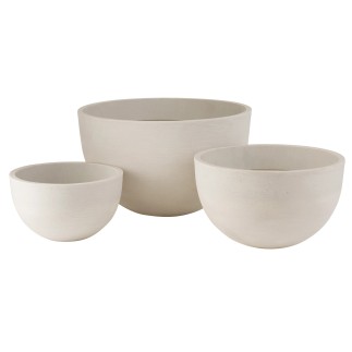 Set di 3 Vaso di fioriin ceramica beige 60x60x46 cm