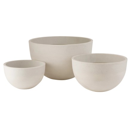 Set di 3 Vaso di fioriin ceramica beige 60x60x46 cm
