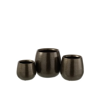 Cache-pot en céramique vert 16x16x14.5 cm