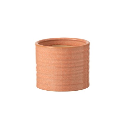 Vaso di fiori in ceramica arancione 14x14x11,5 cm