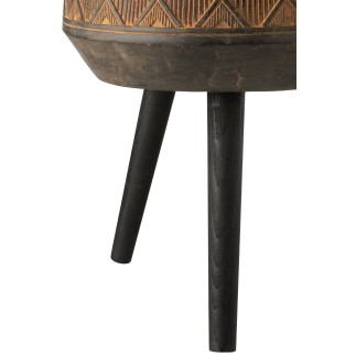 Vaso da fiori etico in plastica marrone 42x42x55 cm