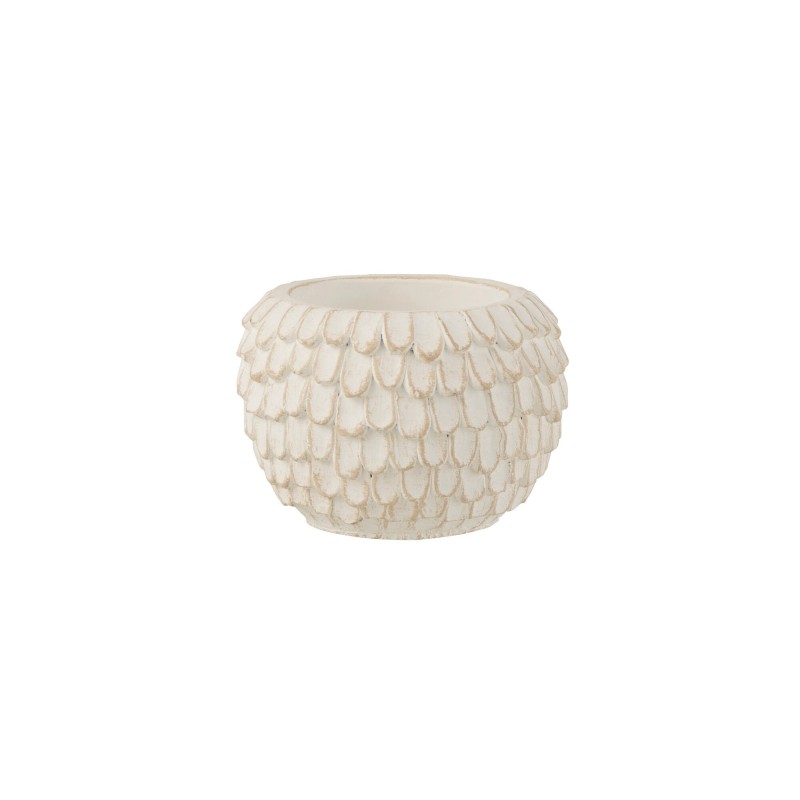 Cache-pot en céramique blanc 16x16x11 cm Cache-pot en céramique blanc 16x16x11 cm