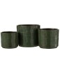 Cache-pot rond en céramique vert 12x12x10.5 cm Cache-pot rond en céramique vert 12x12x10.5 cm