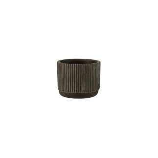 Vaso di fiori in ceramica nera 16x16x14 cm