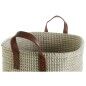 Juego de Cestas DKD Home Decor Natural Marrón claro Poliuretano Hierba marina 38 x 38 x 35 cm