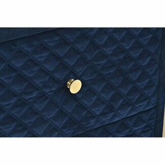 Mesita de Noche DKD Home Decor 60 x 35 x 74 cm Cristal Azul Dorado