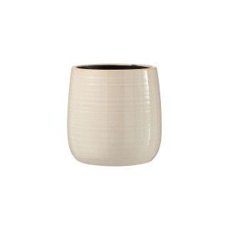 Cache-pot en céramique blanc 16.5x16.5x15 cm