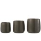 Cache-pot en céramique gris 14.5x14.5x14.5 cm