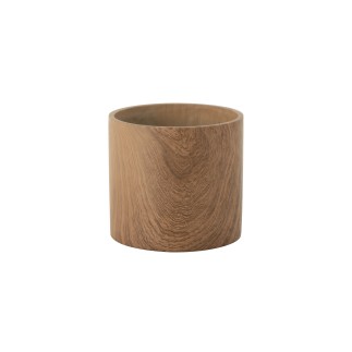 Vaso di fiori in ceramica beige 18x18x17 cm