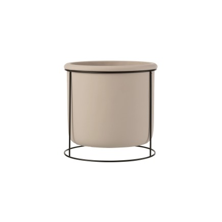 Vaso di fiori in ceramica grigia 20x20x19,5 cm
