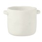Vaso in ceramica bianca 18,5x14x12 cm