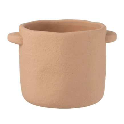 Vaso da fiori in cemento marrone chiaro 21x16x14cm